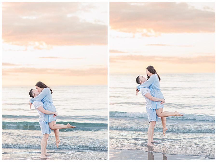New England Beach Engagement Session Wingaersheek Beach Sunset Engagement Session
