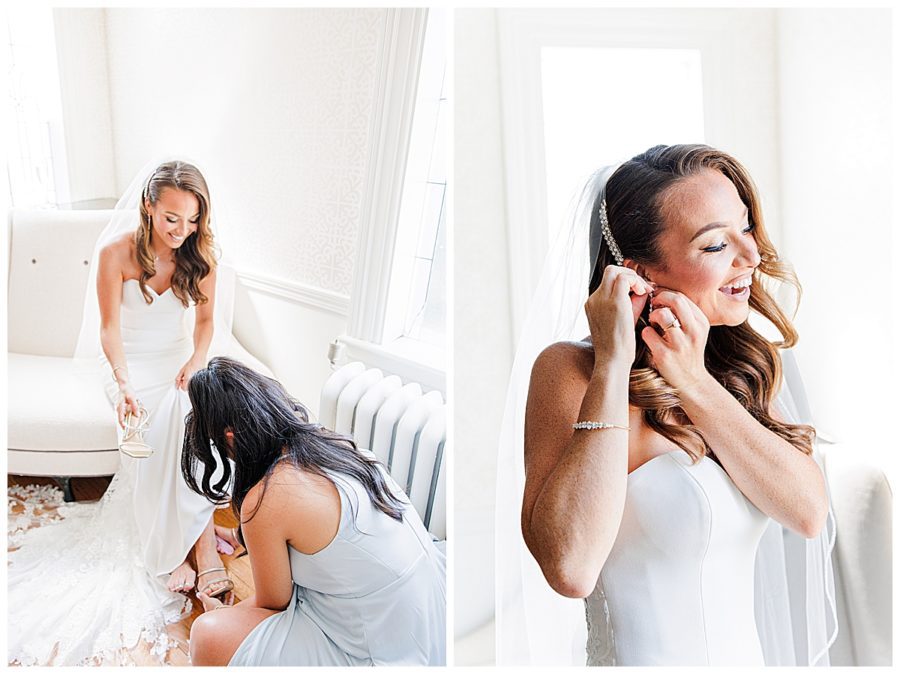 South Shore Country Club Bride getting ready
