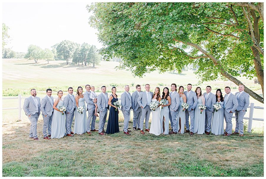 South Shore Country Club full wedding party