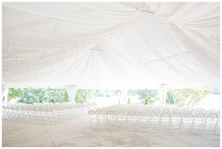 wedding tent at South Shore Country Club