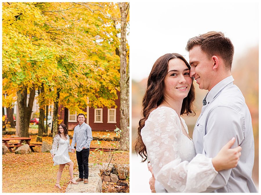 Boston engagement session in the fall