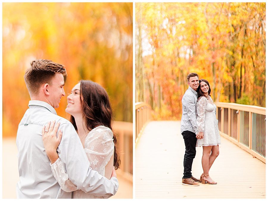 Fall engagement session at Mill Pond Park