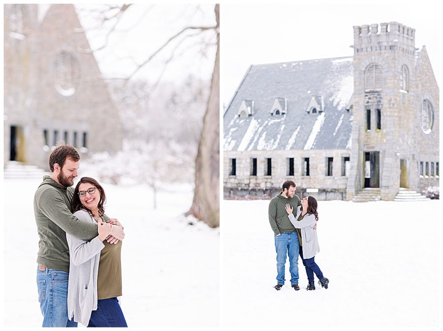 Old Stone Church Winter Photography Session