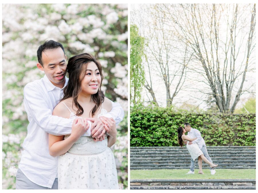Arnold Arboretum engagement session with lilacs