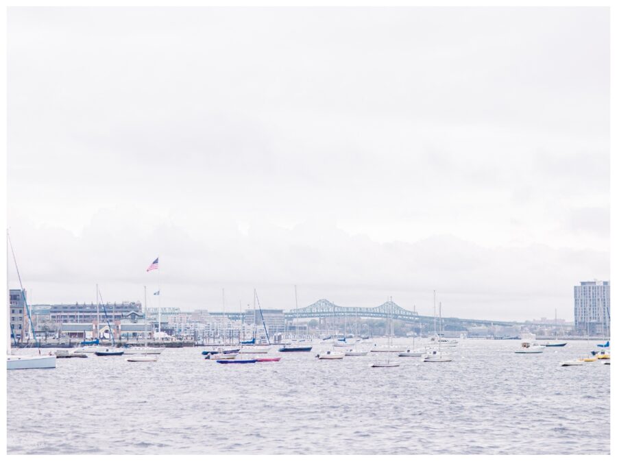 Boston Harbor with boats