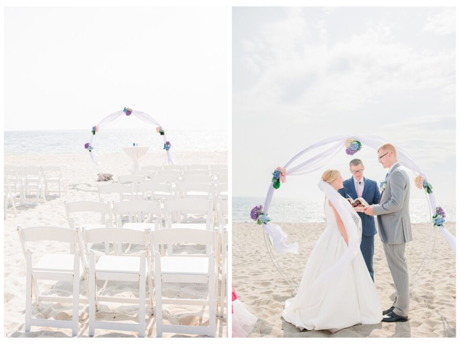 Wedding ceremony set up Sea Crest Beach Hotel