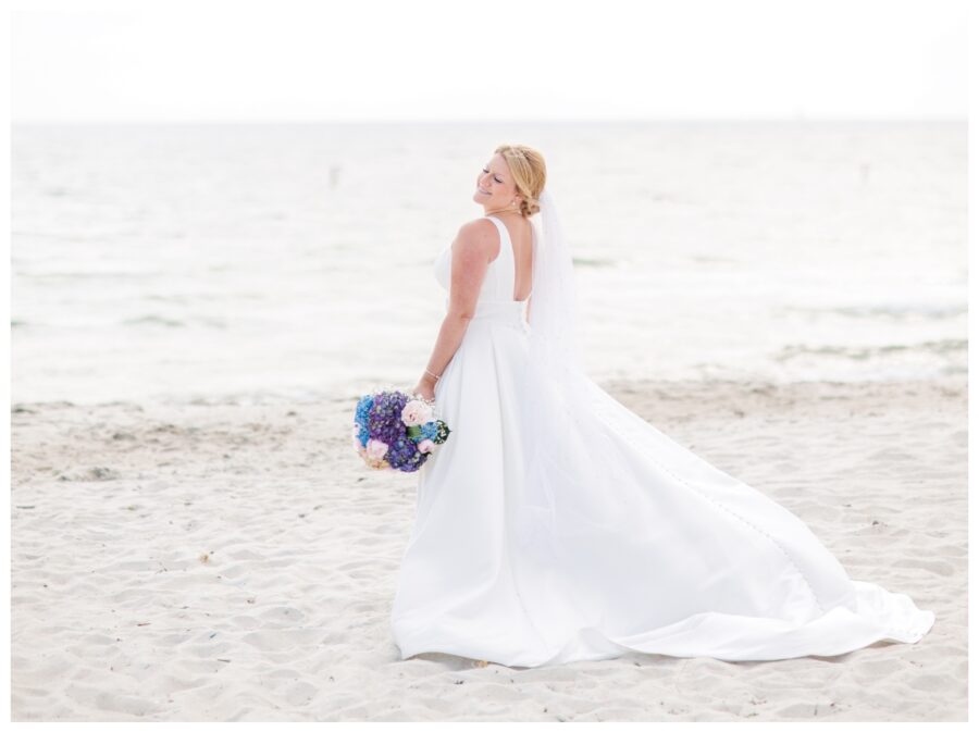 Bridal portrait on the beach