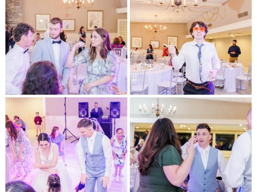 Party dancing during a wedding at Pleasant Valley Country Club Sutton, MA