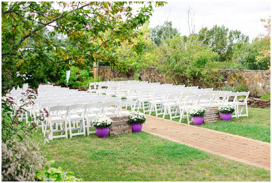 Granite Rose by Wedgewood Weddings ceremony setup New Hampshire wedding