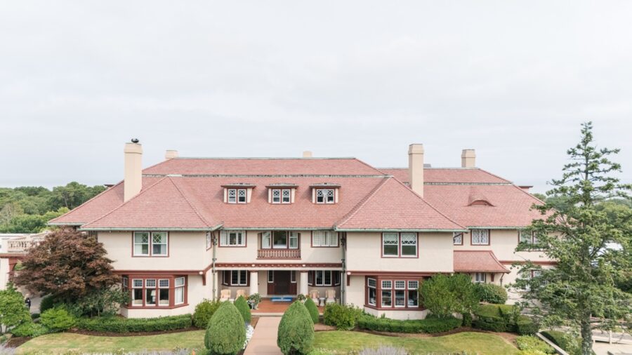 Aerial view of Nickerson Mansion at Ocean Edge Resort & Golf Club