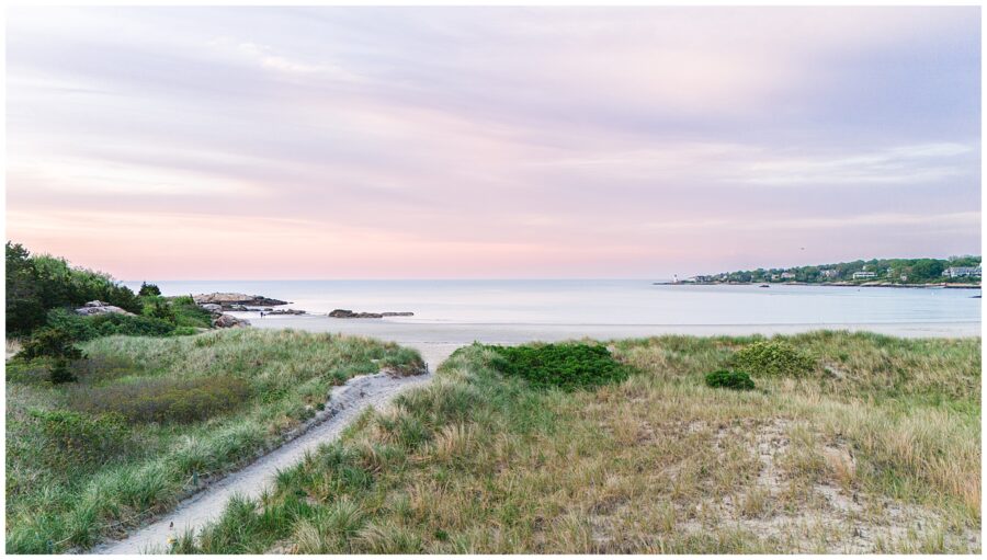 Wingaersheek Beach in Gloucester, MA at sunset