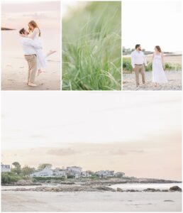 Collage of images taken at a Gloucester beach 