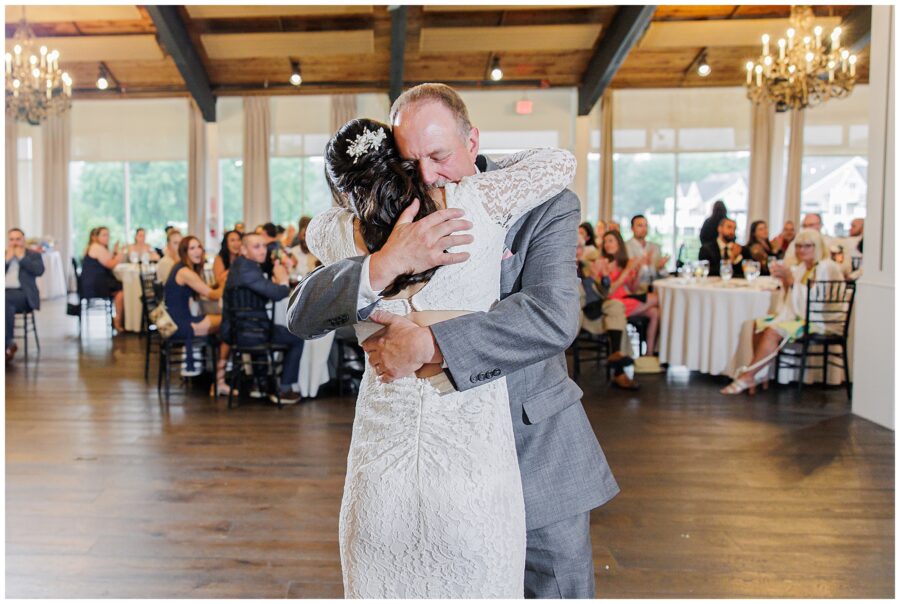 Bride dancing with her father at the Cape Club of Sharon