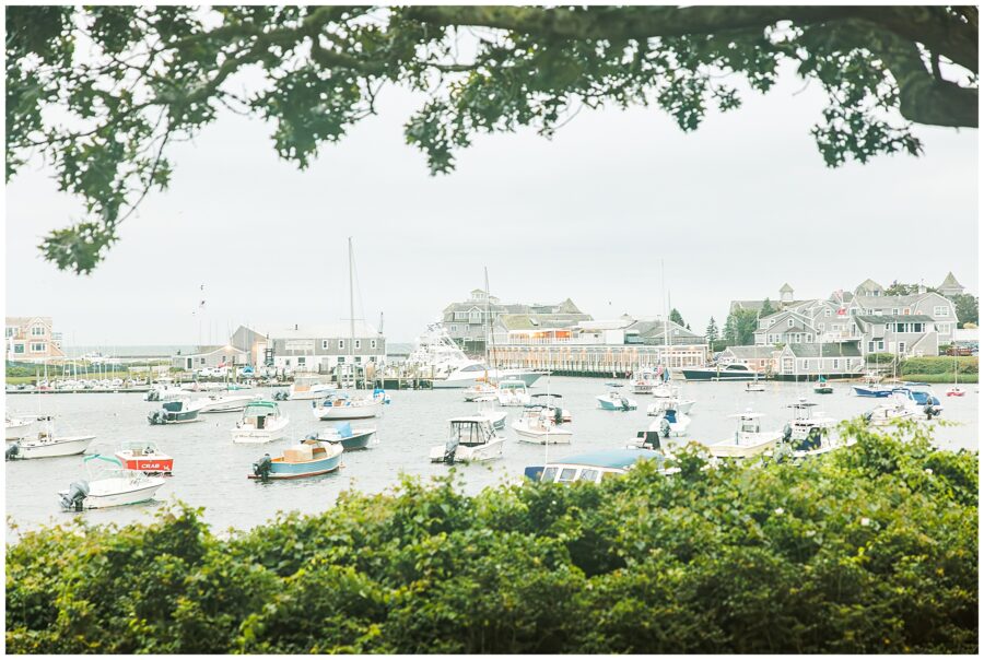 View of the Harbor Room from the Harbor at Wychmere Beach Club