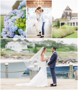 Collage of images from a Wychmere Beach Club wedding