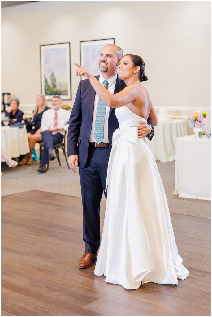 Bride and her father during their dance at a New Hampshire wedding