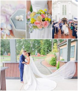 Collage of images representing a New Hampshire Wedding Photographer's work